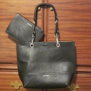Calvin Klein Leather Tote Bag